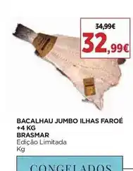 El Corte Inglés Brasmar - bacalhau jumbo ilhas faroé +4 kg promoção