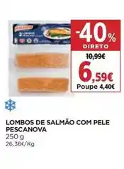 El Corte Inglés Pescanova - lombos de salmão com pele promoção