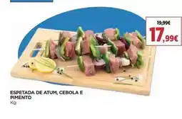 El Corte Inglés Espetada de atum, cebola e pimento promoção