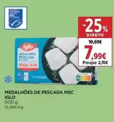 El Corte Inglés Iglo - medalhônes de pescada msc promoção