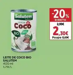 El Corte Inglés Salutem - leite de coco bio promoção