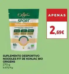 El Corte Inglés Origens - suplemento desportivo noodles fit de konjac bio promoção