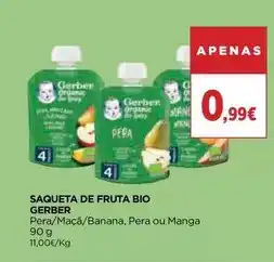 El Corte Inglés Gerber - saqueta de fruta bio promoção