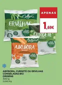 El Corte Inglés Origens - abóbora, curgete ou ervilhas congeladas bio promoção