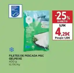 El Corte Inglés Gelpeixe - filetes de pescada msc 400 g promoção