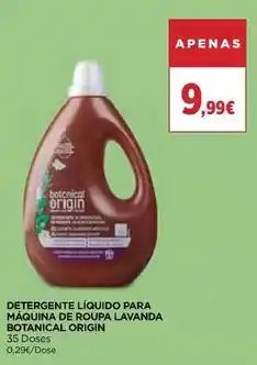 El Corte Inglés Botanical origin - detergente líquido para maquina de roupa lavanda promoção