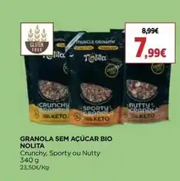 El Corte Inglés Nolita - granola sem açúcar bio promoção