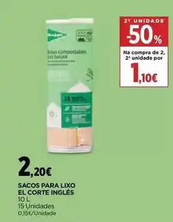 El Corte Inglés El corte inglés - sacos para lixo promoção