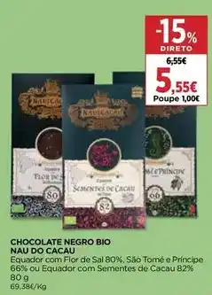 El Corte Inglés Nau do cacau - chocolate negro bio promoção