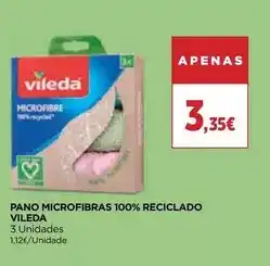 El Corte Inglés Vileda - pano microfibras 100% reciclado promoção