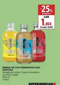 El Corte Inglés Komvida - bebida de cha fermentado bio promoção