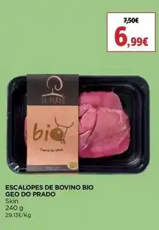 El Corte Inglés Geo do prado - escalopes de bovino bio promoção
