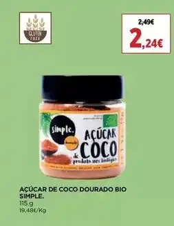 El Corte Inglés Simple - açúcar de coco dourado bio promoção