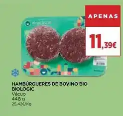 El Corte Inglés Biologic - hambúrgueres de bovino bio promoção