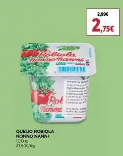 El Corte Inglés Nonno nanni - robiola promoção