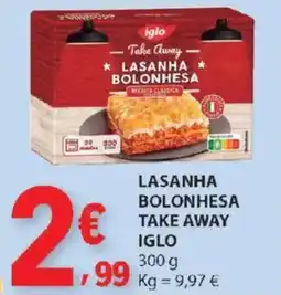 E.Leclerc Lasanha bolonhesa take away iglo promoção