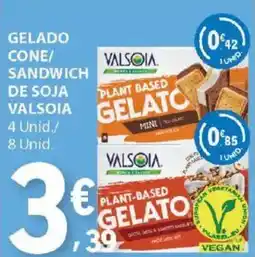 E.Leclerc Gelado cone/ sandwich de soja valsoia promoção