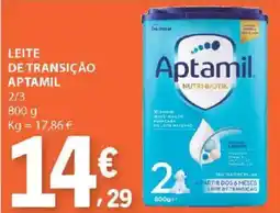 E.Leclerc Leite de transição aptamil 2/3 promoção