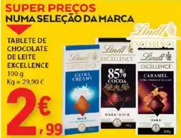 E.Leclerc Tablete de chocolate de leite excellence promoção
