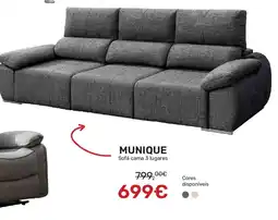 Homy Casa MUNIQUE Sofá cama 3 lugares promoção