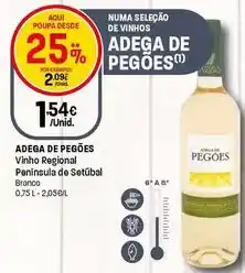 Intermarché Adega de pegões - vinho regional peninsula de setubal promoção