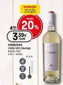 Intermarché Vidigueira - vinho doc alentejo promoção