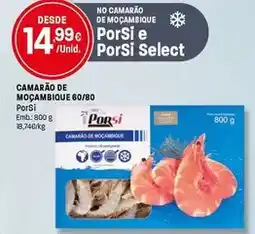 Intermarché Porsi - camarão de mocambique 60/80 promoção