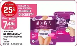 Intermarché Ausonia discreet - cueca de incontinencia promoção