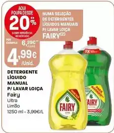 Intermarché Fairy - detergente líquido manual p/ lavar loiça promoção