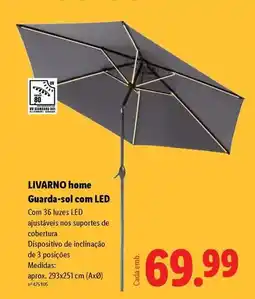 Lidl com - guarda-sol com led promoção