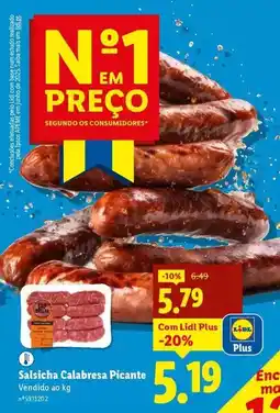 Lidl Lidl - salsicha calabresa picante promoção