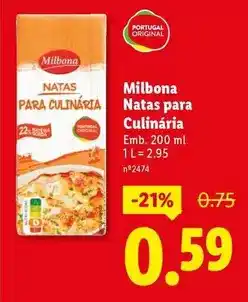 Lidl Milbona - nata para culinaria promoção