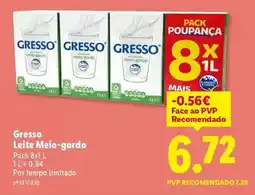Lidl Gresso - leite promoção
