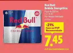 Lidl Red bull - bebida energética promoção