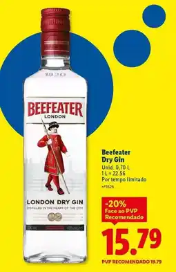 Lidl Beefeater - dry gin promoção