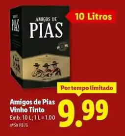 Lidl Pias - vinho tinto promoção