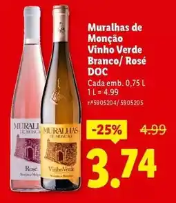 Lidl Muralhas de monção - vinho verde branco/ rosé doc promoção
