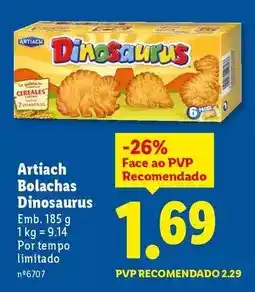 Lidl Artiach - bolachas dinosaurus promoção