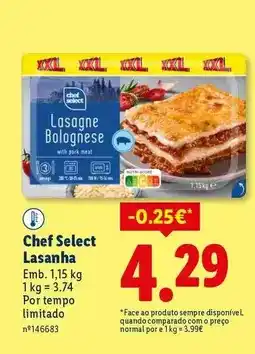 Lidl Chef - select lasanha promoção