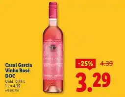 Lidl Casal garcia - vinho rosé doc promoção