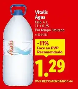 Lidl Vitalis - água promoção