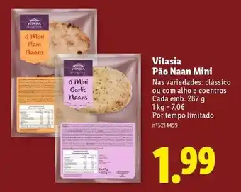 Lidl Vitasia - pão naan mini promoção