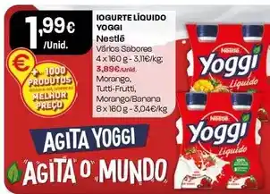 Intermarché Nestlé - iogurte liquido yoggi promoção