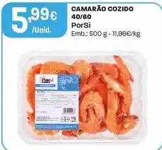Intermarché Porsi - camarão cozido promoção