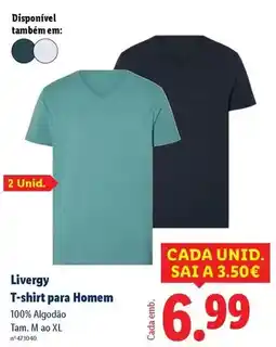 Lidl A+ - t-shirt para homem promoção