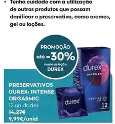 Auchan Durex - preservativos: intense orgasmic promoção