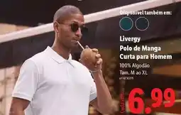 Lidl Livergy polo de manga curta para homem promoção