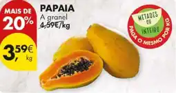 Pingo Doce Papaia a granel promoção