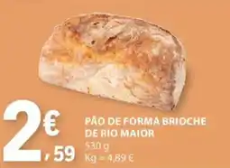 E.Leclerc Pão de forma brioche de rio maior promoção
