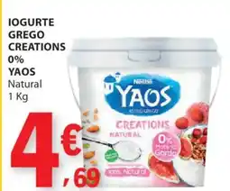 E.Leclerc Iogurte grego creations 0% yaos natural promoção